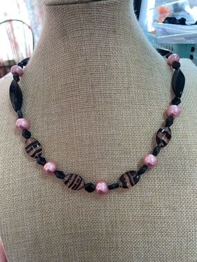 Artisan Vintage Beads and Art Glass Necklace.